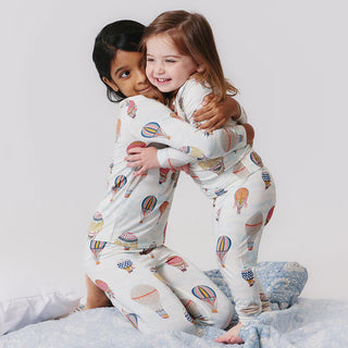 Kids Bamboo PJ Set - Hot Air Balloons