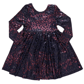 Girls Lame Steph Dress - Leopard Spots