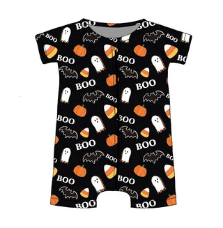 Boo Halloween Bamboo Shortie Romper