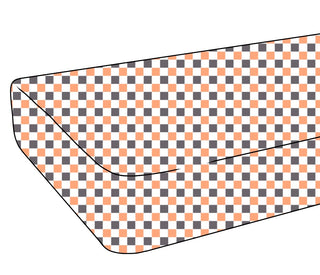 Checkered Boo Halloween Crib Sheet