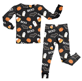 Boo Halloween Bamboo Two Piece Pajama Set