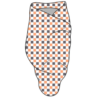 Checkered Boo Halloween Bamboo Spandex Swaddle