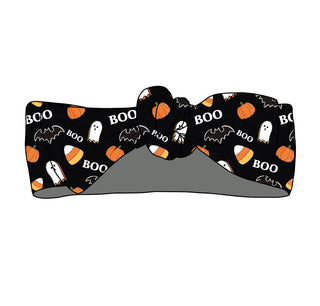 Boo Halloween Headband Bow