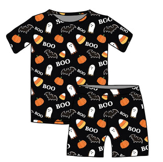 Boo Halloween Bamboo Two Piece Short Sleeve & Shorts Pajama Set