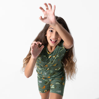 Jurassic Park Safari Bamboo Kids Pajama Short Set