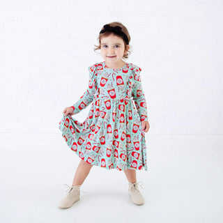 A Cup Of Cheer Long Sleeve Bamboo Twirler Dress