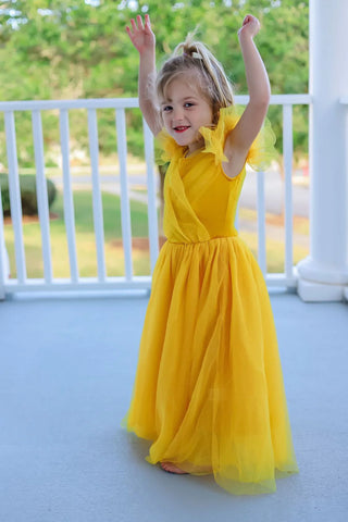 Princess Beauty Yellow Costume Dress