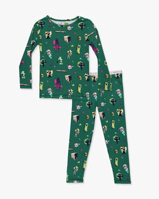 Minecraft: Midnight Mobs Bamboo Kids Pajamas