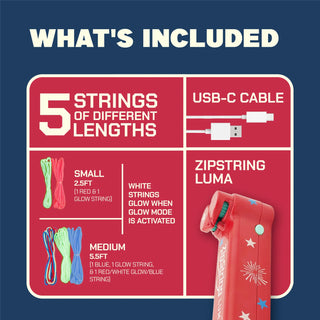 ZipString® Stars & Stripes Luma 🇺🇸 – Limited Edition Light-Up Floating String Toy