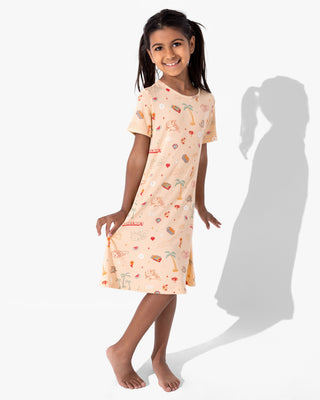 Minecraft: Summer Vibes Bamboo Girls' Short Sleeve Dress