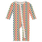 Kickee Pants Print Muffin Ruffle Coverall with Zipper: Mod Chain