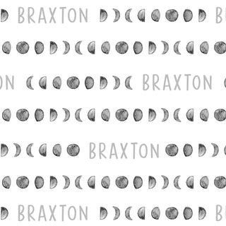 Sugar + Maple Plush Minky Fleece Personalized Blanket | Moon Phases
