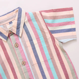 Boys Jack Shirt - Multi Vintage Stripe