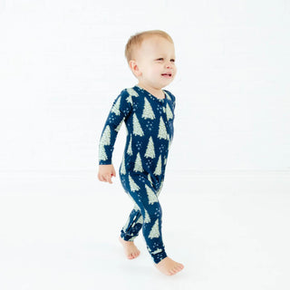 All Spruced Up Navy Bamboo Convertible Footie