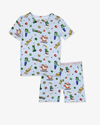 Minecraft: Chicken Jockey Bamboo Kids Pajama Short Set