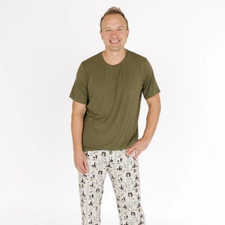 Olive Green Bamboo Unisex Short Sleeve Shirt