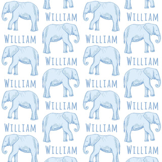 Sugar + Maple Plush Minky Fleece Personalized Blanket | Elephant