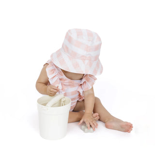 Pink Gingham Reversible Bucket Hat