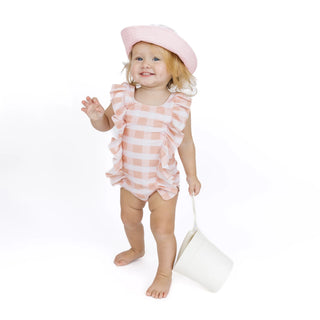 Pink Gingham Reversible Bucket Hat
