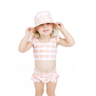 Pink Gingham Reversible Bucket Hat