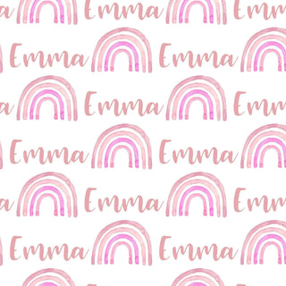 Sugar + Maple Plush Minky Fleece Personalized Blanket | Rainbow
