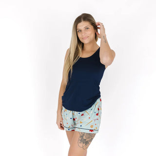 Play Ball Baseball Womens Bamboo Shorts