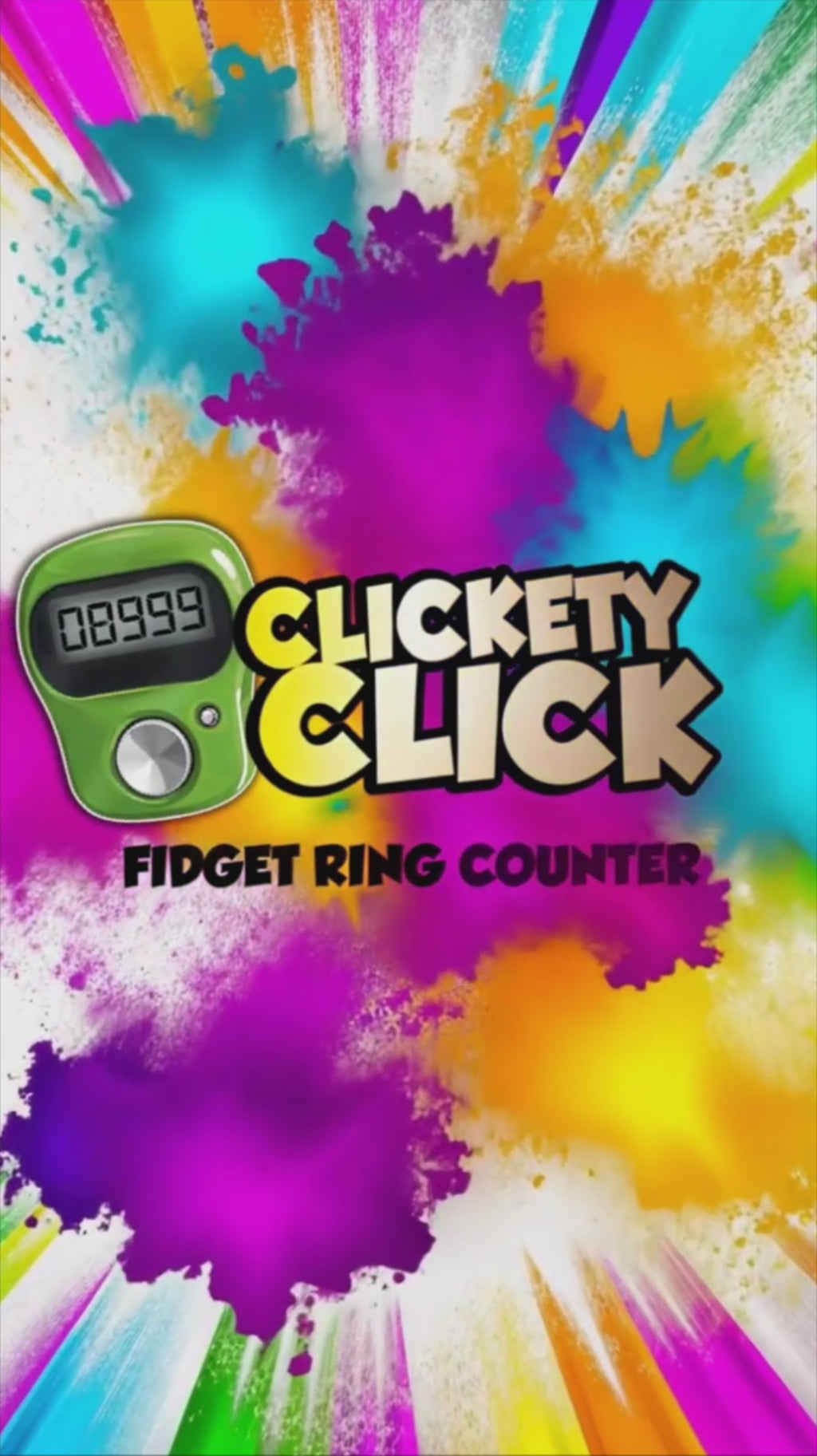 Click counter on multi colored background