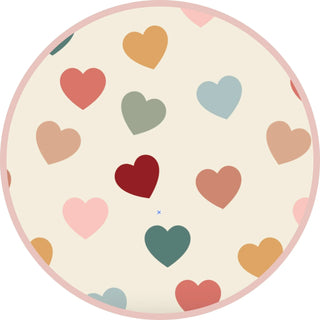 Rainbow Hearts Two-Piece Bamboo Short Sleeve Pajama Kids Pants Set