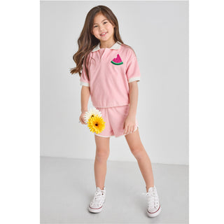 Retro Pink Terry Shorts | Organic Cotton