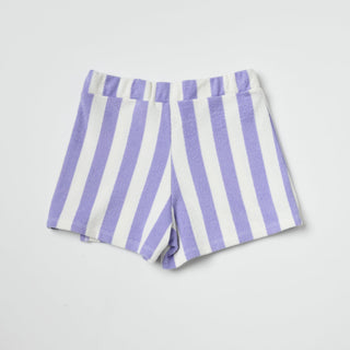 Purple Striped Terry Skort | Organic Cotton