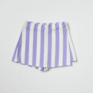 Purple Striped Terry Skort | Organic Cotton