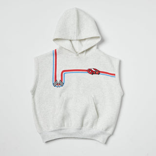 Racecar Sleeveless Hoodie | Organic Cotton