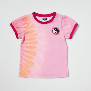 Pink Tie-Dye Yin Yang T-Shirt | Organic Cotton