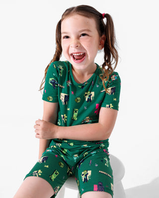 Minecraft: Midnight Mobs Bamboo Kids Pajama Short Set
