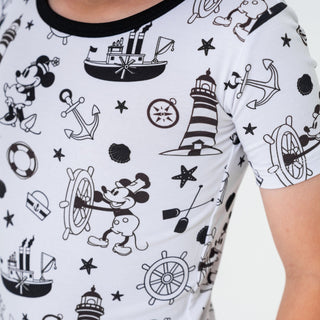 Steamboat Willie Short Sleeve Pajamas with Shorts
