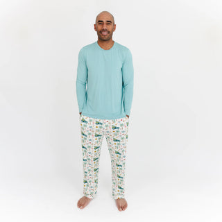 Coastal Christmas Bamboo Relaxed Lounge Pajama Pants