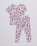 Kids Bamboo PJ Set - Tabby Cats