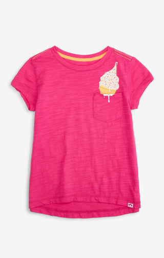 Pocket Tee Fuchsia Ice Cream