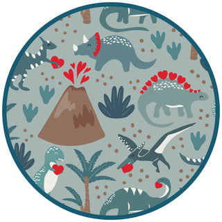 Lovasaurus Valentine's Day Dinosaurs Two-Piece Bamboo Long Sleeve Kids Pajama Pants Set