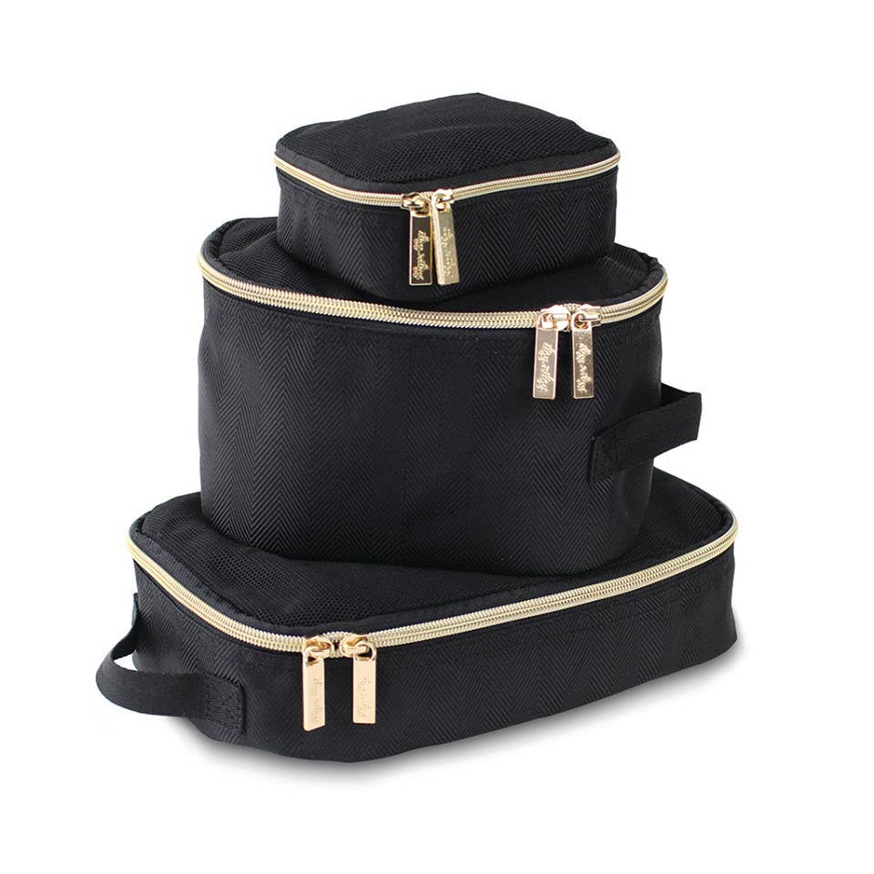 Itzy Ritzy Black & Gold Pack Like a Boss™ Diaper Bag Packing Cubes