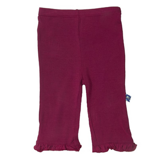 Bamboo Ruffle Pants: Berry