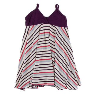 Bamboo Print Spaghetti Strap Dress: Chemistry Stripe