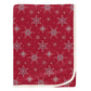 Kickee Pants Print Swaddling Blanket: Crimson Snowflakes