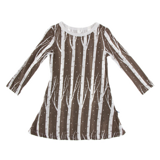 Bamboo Print Tee Shirt Dress: Falcon Snow