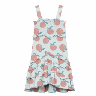 Bamboo Print Sundress: Fresh Air Peaches