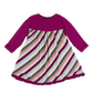Kickee Pants Print Classic Long Sleeve Swing Dress: Geology Stripe