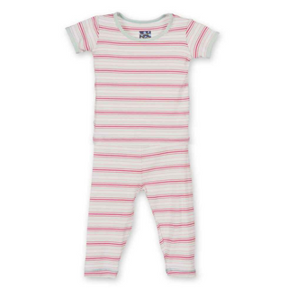 Bamboo Print Pajama Set: Girl Desert Stripe