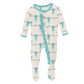 Kickee Pants Print Classic Ruffle Footie with Snaps: Natural Tangled Kittens