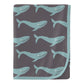 Kickee Pants Print Swaddling Blanket Rain Whales