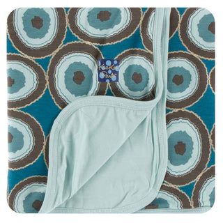 Bamboo Print Stroller Blanket: Blue Agate Slices